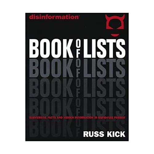 Beispielbild fr The Disinformation Book of Lists zum Verkauf von Wonder Book