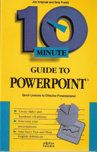 Beispielbild fr 10 minute guide to PowerPoint zum Verkauf von Wonder Book