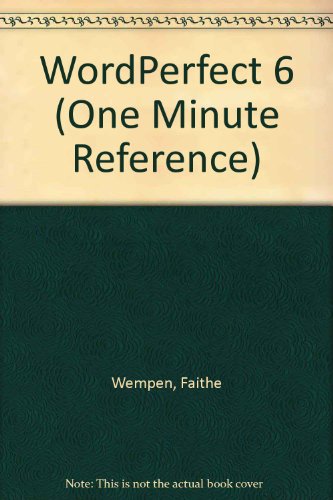 Beispielbild fr One Minute Reference Wordperfect 6 zum Verkauf von Wonder Book