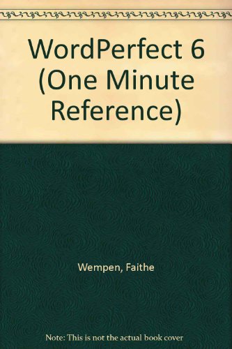 Stock image for One Minute Reference Wordperfect 6 for sale by Wonder Book