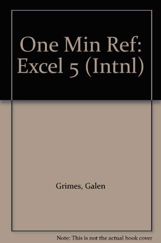 One Min Ref: Excel 5 (Intnl) (9781567613148) by FULTON/KRAYNAK