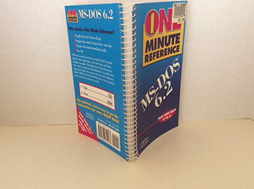 Imagen de archivo de One Minute Reference MS-DOS 6 a la venta por Ergodebooks