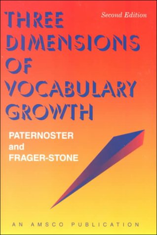 Imagen de archivo de Three Dimensions of Vocabulary Growth (2nd ed - #R450P) a la venta por More Than Words