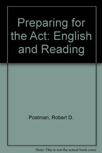 9781567650419: Preparing for the Act: English and Reading