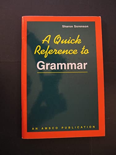 Imagen de archivo de A Quick Reference to Grammar a la venta por Wonder Book