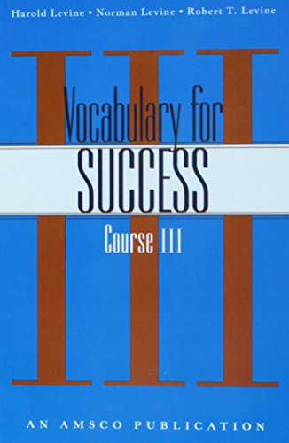 Beispielbild fr Vocabulary for Success, Course III zum Verkauf von Better World Books