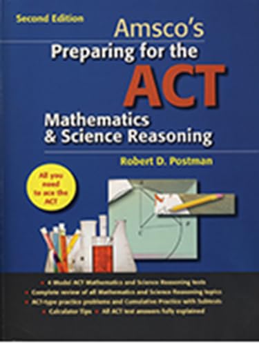 Imagen de archivo de Amsco's Preparing for the ACT Mathematics and Science Reasoning a la venta por Better World Books