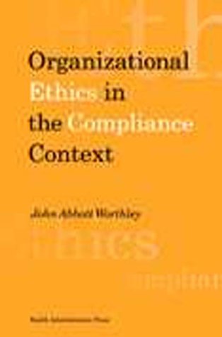 Beispielbild fr Organizational Ethics in the Compliance Context zum Verkauf von Wonder Book