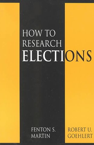 Imagen de archivo de How to Research Elections a la venta por Better World Books