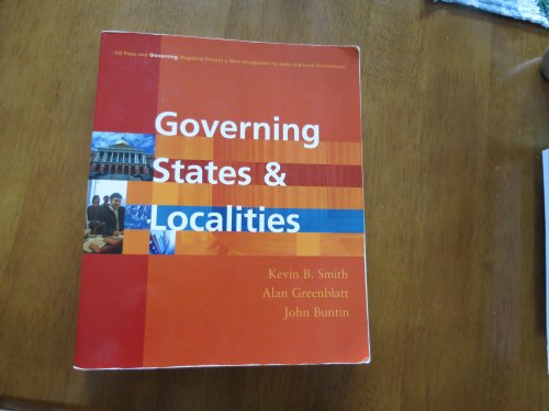 Imagen de archivo de Governing States and Localities a la venta por Better World Books