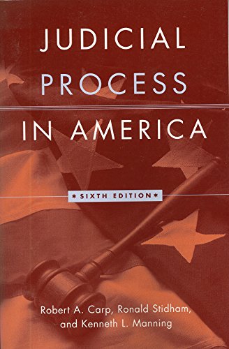 Beispielbild fr Judicial Process in America zum Verkauf von Better World Books