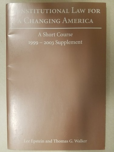 Stock image for Constitutional Law Changing America for sale by ThriftBooks-Atlanta