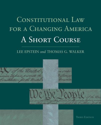 Imagen de archivo de Constitutional Law for a Changing America a la venta por Better World Books