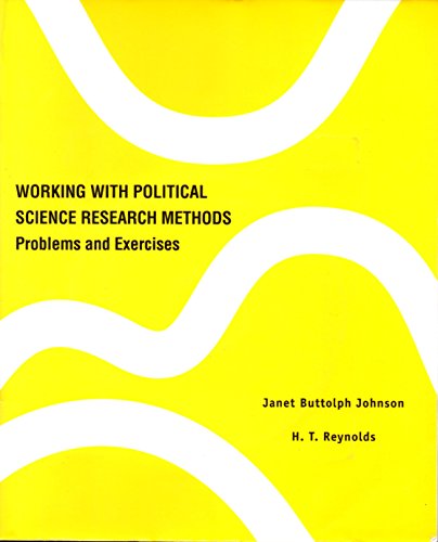 Beispielbild fr Working with Political Science Research Methods: Problems and Exercises: Workbook to 5r.e. zum Verkauf von medimops