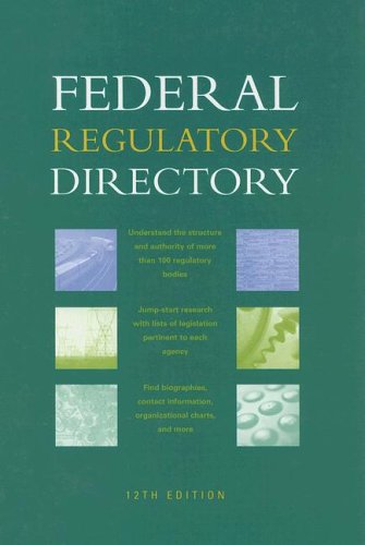 Stock image for Federal Regulatory Directory for sale by Better World Books