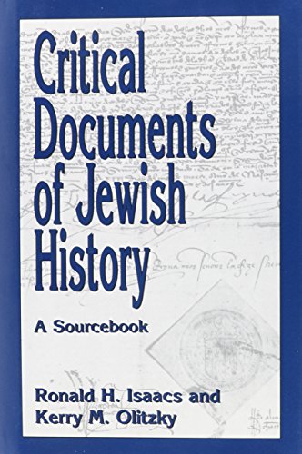 Stock image for Critical Documents of Jewish History: A Sourcebook. for sale by Henry Hollander, Bookseller