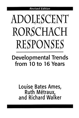 Stock image for Adolescent Rorschach Responses: Developmental Trends from Ten to Sixteen Years (The Master Work) for sale by Solr Books