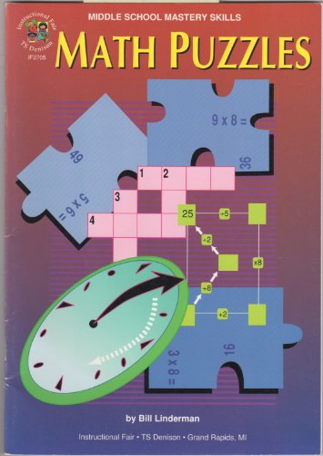 Math Puzzles Grade 6-8 (9781568223407) by Linderman, Bill