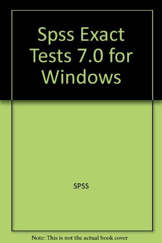 Imagen de archivo de Spss Exact Tests 7.0 for Windows a la venta por Ergodebooks