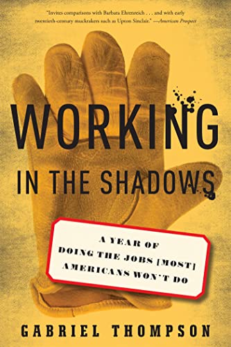 Imagen de archivo de Working in the Shadows : A Year of Doing the Jobs (Most) Americans Won't Do a la venta por Better World Books