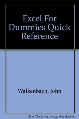 Beispielbild fr Excel For Dummies Quick Reference (For Dummies Computer Book) zum Verkauf von WorldofBooks