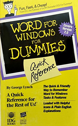 Word for Windows for Dummies Quick Reference
