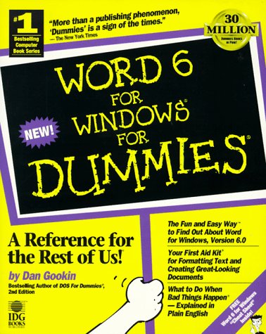 Imagen de archivo de Word 6 for Windows for Dummies (For Dummies (Computers)) a la venta por SecondSale