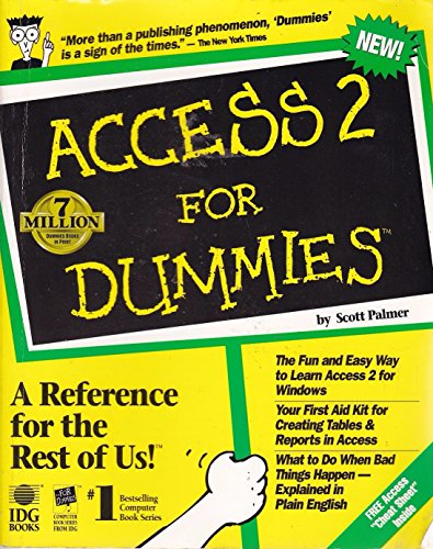 Imagen de archivo de Access 2 For Dummies® a la venta por WorldofBooks