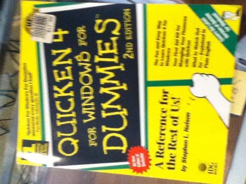 9781568842097: Quicken 4 for Windows for Dummies (For Dummies Computer Book)