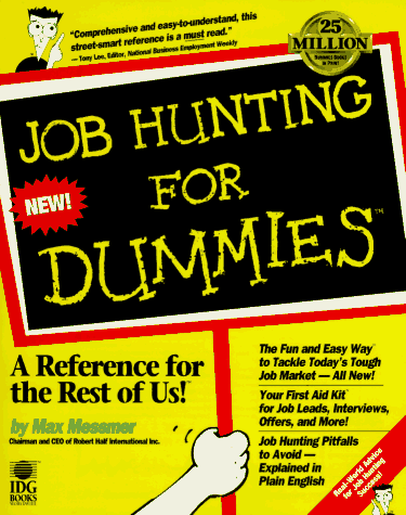 Beispielbild fr Job Hunting for Dummies (For Dummies Series) zum Verkauf von Wonder Book