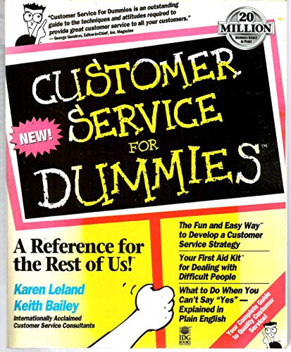 Beispielbild fr Customer Service For Dummies? zum Verkauf von Wonder Book