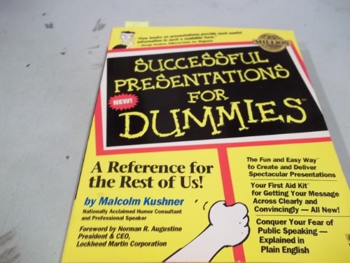Imagen de archivo de Successful Presentations For Dummies (Series) a la venta por Wonder Book