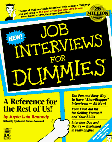 Beispielbild fr Job Interviews for Dummies (For Dummies Series) zum Verkauf von SecondSale