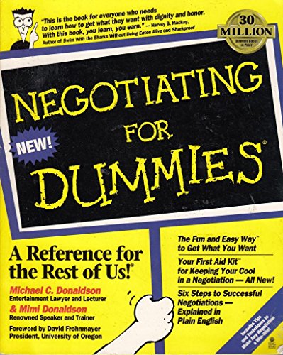 Stock image for Negotiating for Dummies for sale by Better World Books: West