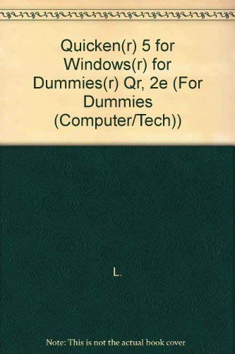 Imagen de archivo de Quicken Five for Windows for Dummies Quick Reference: Quick Reference a la venta por Hawking Books