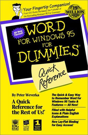 9781568849805: Word for Windows 95 for Dummies: Quick Reference