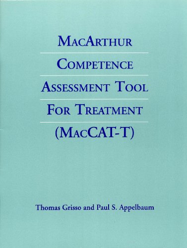 Macarthur Competence Assessment Tool for Treatment (Maccat-T) (9781568870410) by Thomas Grisso; Paul S. Appelbaum