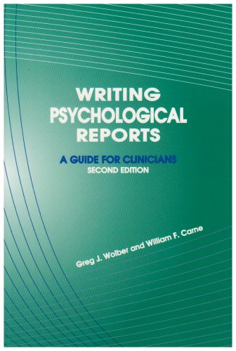 Beispielbild fr Writing Psychological Reports : A Guide for Clinicians zum Verkauf von Better World Books