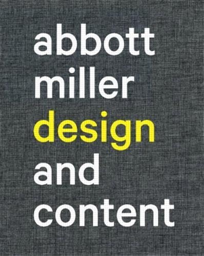 Stock image for Abbott Miller: Design and Content for sale by Hennessey + Ingalls