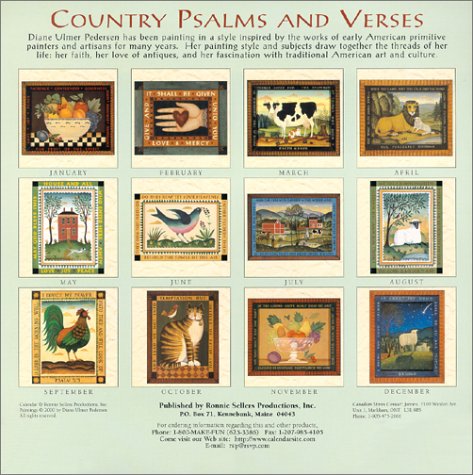 Country Psalms & Verses 2001 Calendar (9781569062265) by Pedersen, Diane Ulmer