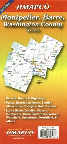 9781569148891: Montpelier Barre Washington County Vermont: Streets Roads & Highways Parks Recreation Areas ... Large Scale Detailed Maps of Montpelier Barre