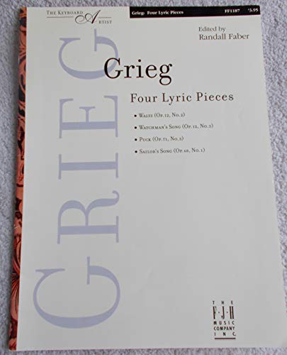 Stock image for Grieg - Four Lyric Pieces Fjh Classic Edition Piano Solo for sale by Teachers Discount Music