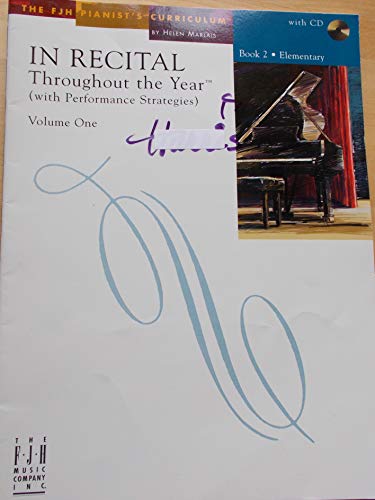 Imagen de archivo de In Recital Throughout the Year, Volume One, Book 2 (Book & CD) a la venta por SecondSale