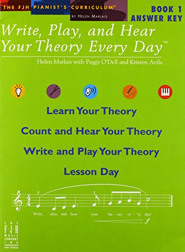 Imagen de archivo de Answer Key, Write, Play, and Hear Your Theory Every Day - Book 1 piano a la venta por Teachers Discount Music