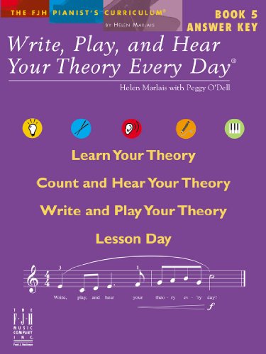 Imagen de archivo de Write, Play, and Hear Your Theory Every Day Book 5, Answer Key piano a la venta por Teachers Discount Music