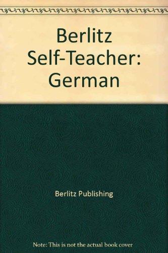 9781569561935: Berlitz Self-Teacher: German