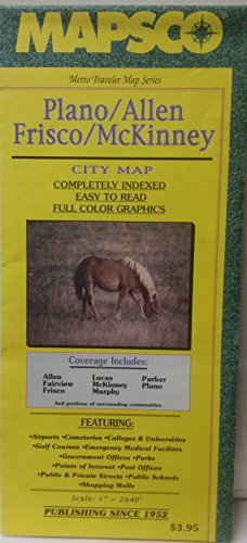 Stock image for Plano, Allen, Frisco, McKinney city map: Coverage includes Allen, for sale by Hawking Books