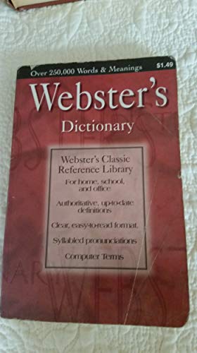 Imagen de archivo de Webster's Dictionary a la venta por BookHolders
