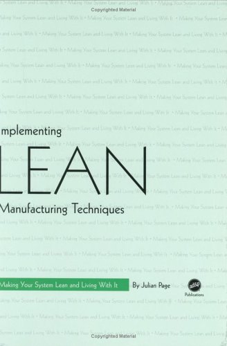 Stock image for Implementing Lean Manufacturing Techniques: Making Your System Lean and Living With It for sale by HPB-Red