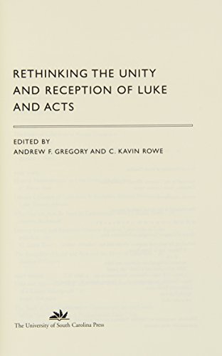 Stock image for Rethinking the Unity and Reception of Luke and Acts for sale by Powell's Bookstores Chicago, ABAA